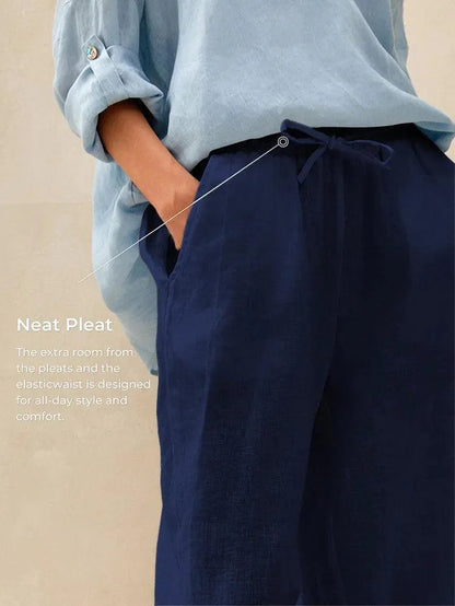 Pantalon Fluide Taille Haute