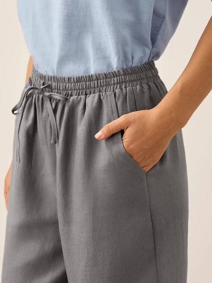 Pantalon Fluide Taille Haute
