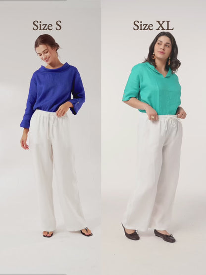 Pantalon Fluide Taille Haute